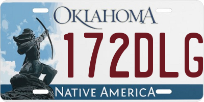 OK license plate 172DLG
