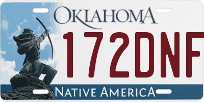 OK license plate 172DNF