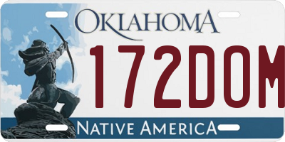 OK license plate 172DOM