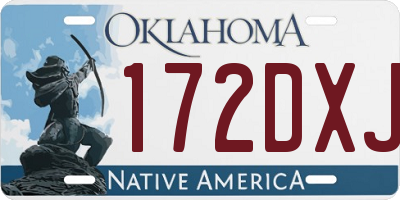 OK license plate 172DXJ