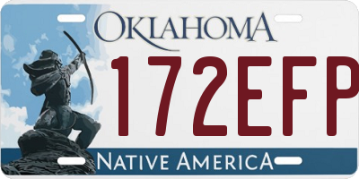 OK license plate 172EFP