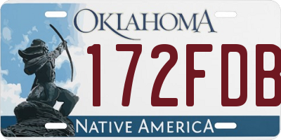 OK license plate 172FDB