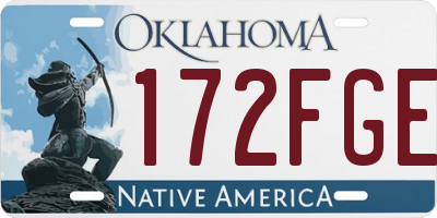 OK license plate 172FGE