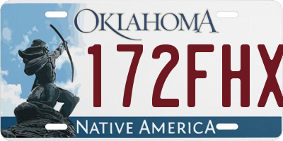 OK license plate 172FHX
