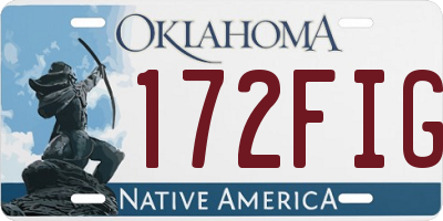 OK license plate 172FIG