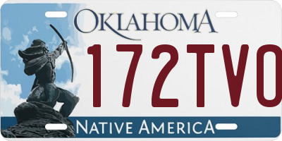 OK license plate 172TVO