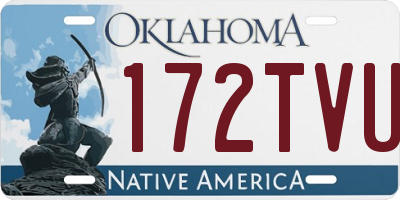 OK license plate 172TVU