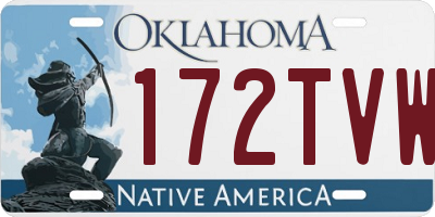 OK license plate 172TVW
