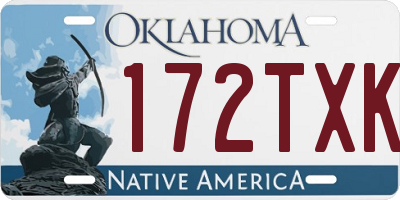 OK license plate 172TXK