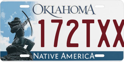 OK license plate 172TXX