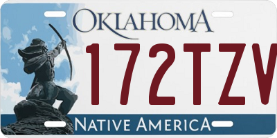 OK license plate 172TZV