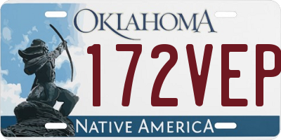 OK license plate 172VEP