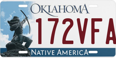 OK license plate 172VFA