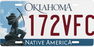 OK license plate 172VFC