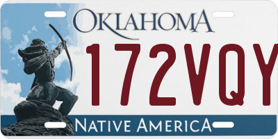 OK license plate 172VQY
