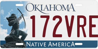 OK license plate 172VRE