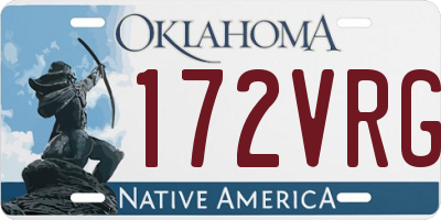 OK license plate 172VRG