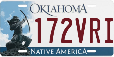 OK license plate 172VRI