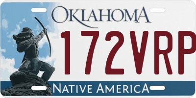 OK license plate 172VRP