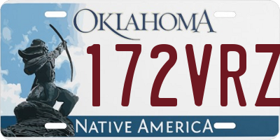 OK license plate 172VRZ