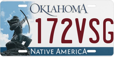 OK license plate 172VSG