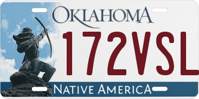 OK license plate 172VSL