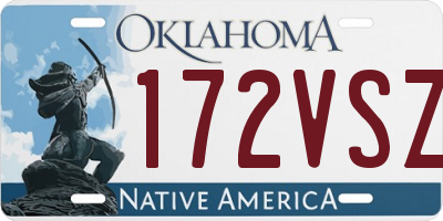 OK license plate 172VSZ