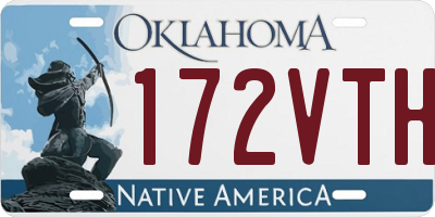 OK license plate 172VTH