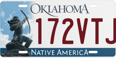 OK license plate 172VTJ