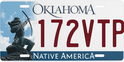 OK license plate 172VTP