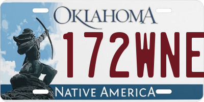 OK license plate 172WNE