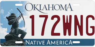 OK license plate 172WNG
