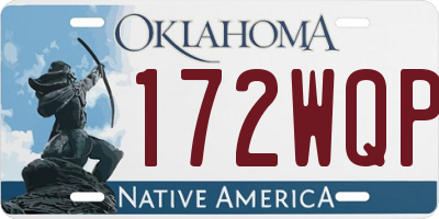 OK license plate 172WQP