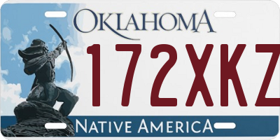 OK license plate 172XKZ