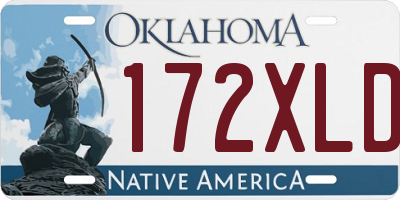 OK license plate 172XLD
