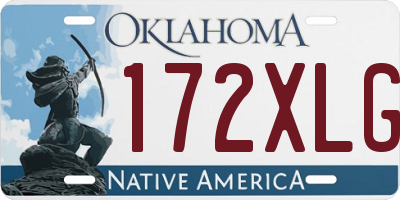 OK license plate 172XLG