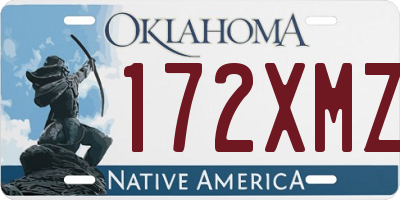 OK license plate 172XMZ