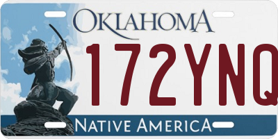 OK license plate 172YNQ