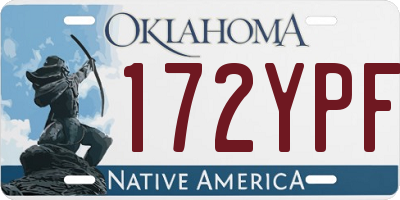 OK license plate 172YPF
