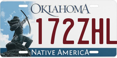 OK license plate 172ZHL