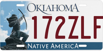 OK license plate 172ZLF
