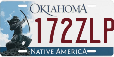OK license plate 172ZLP