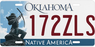 OK license plate 172ZLS