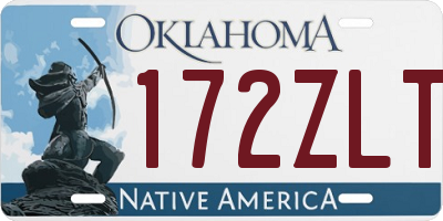 OK license plate 172ZLT