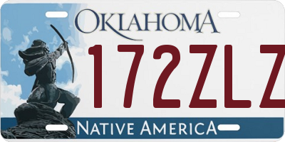 OK license plate 172ZLZ