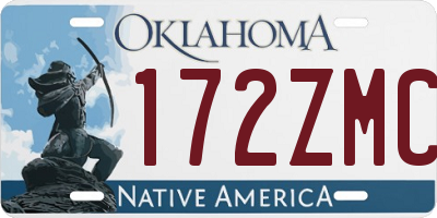 OK license plate 172ZMC