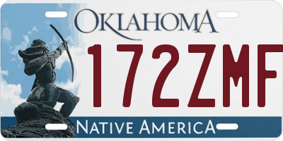 OK license plate 172ZMF