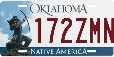 OK license plate 172ZMN