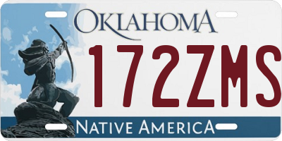 OK license plate 172ZMS
