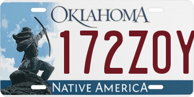 OK license plate 172ZOY